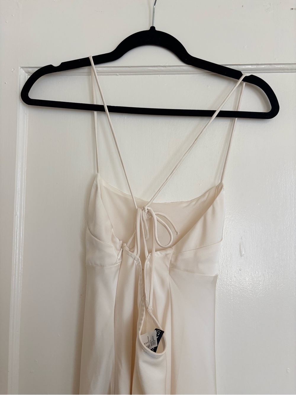 H&M Minimal White Slip Maxi Dress with slit - Picture 6 of 9